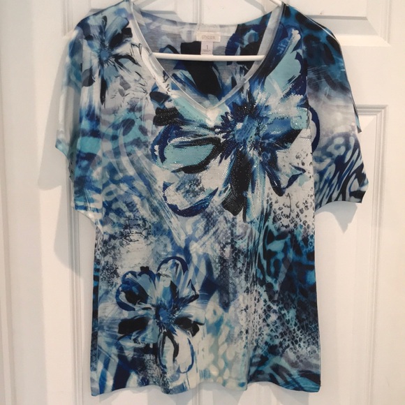 Chico’s Floral Top - Picture 2 of 9